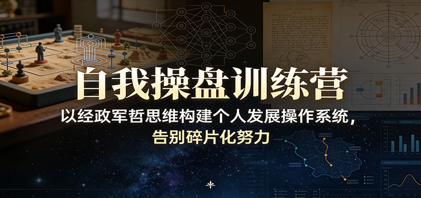 自我操盘训练营:以经政军哲思维构建个人发展操作系统,告别碎片化努力-创新社-资源网-最新项目分享网站