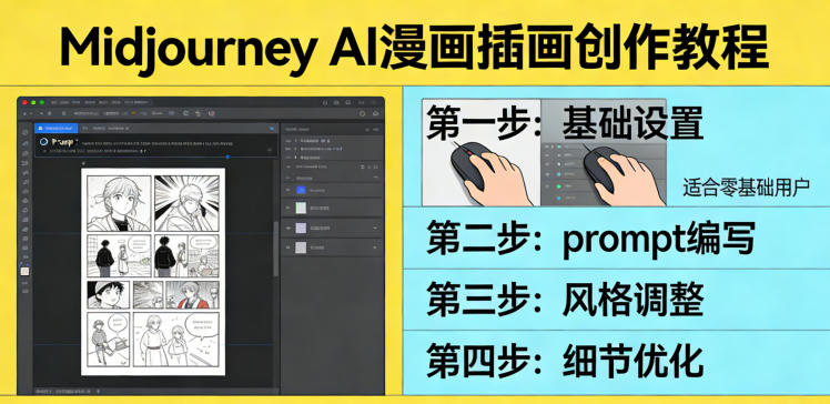 利用Midjourney AI人工智能轻松创作漫画插画教程，零基础创作完整漫画插画-创新社-资源网-最新项目分享网站