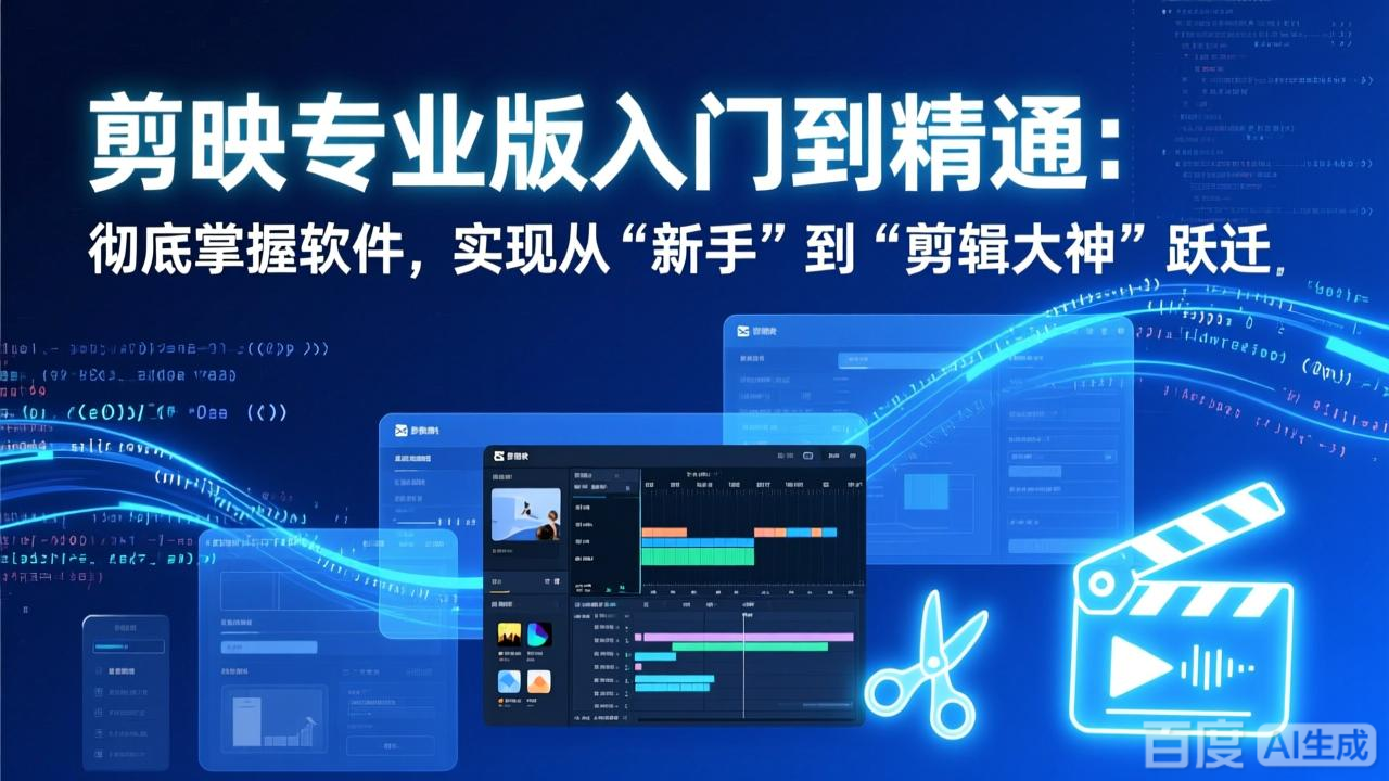 剪映专业版入门到精通：彻底掌握软件，实现从“新手”到“剪辑大神”跃迁-创新社-资源网-最新项目分享网站