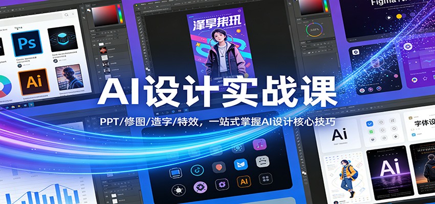 AI设计实战课：PPT/修图/造字/特效，一站式掌握AI设计核心技巧-创新社-资源网-最新项目分享网站