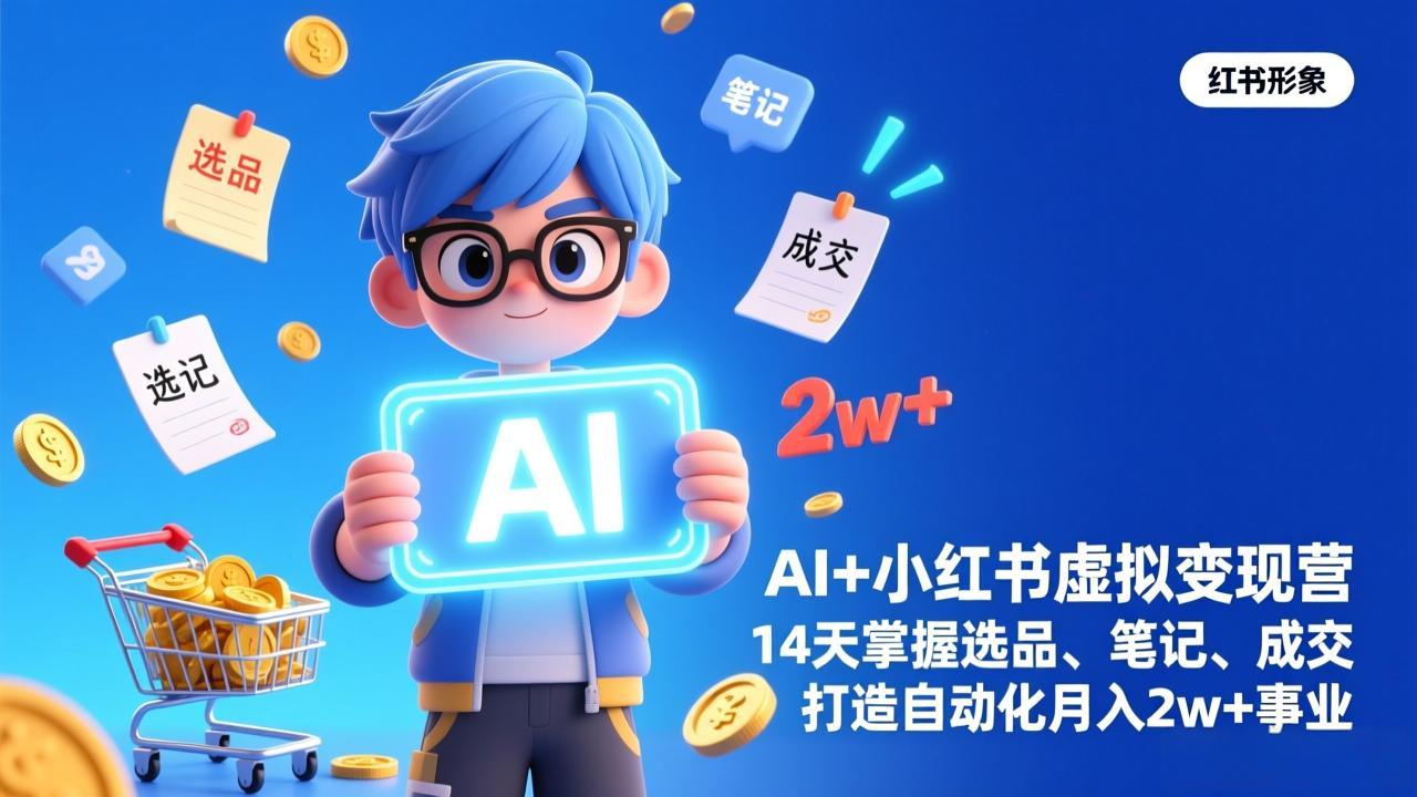 AI+小红书虚拟变现营(完结-创新社-资源网-最新项目分享网站