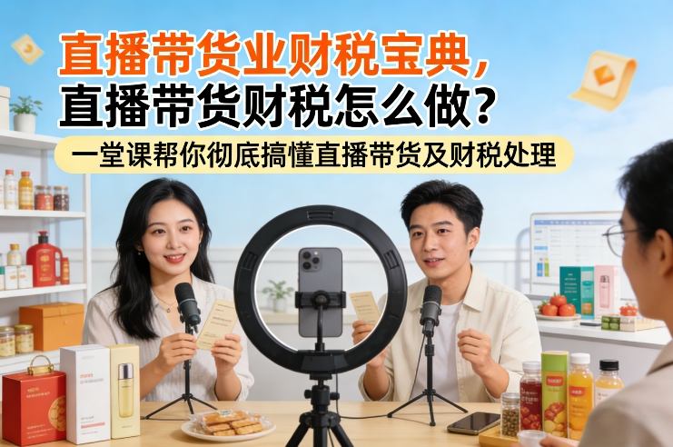 直播带货业财税宝典，直播带货财税怎么做？一堂课帮你彻底搞懂直播带货及财税处理-创新社-资源网-最新项目分享网站
