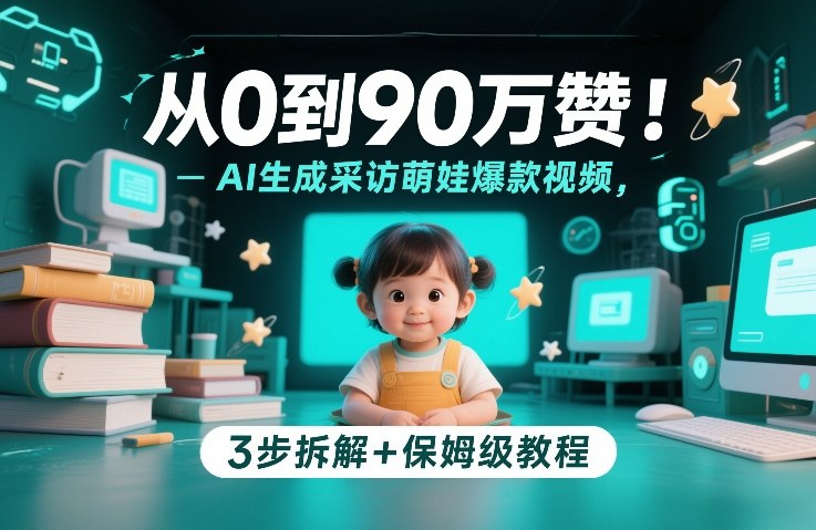 从0到90万赞：AI生成采访萌娃爆款视频，3步拆解+保姆级教程-创新社-资源网-最新项目分享网站
