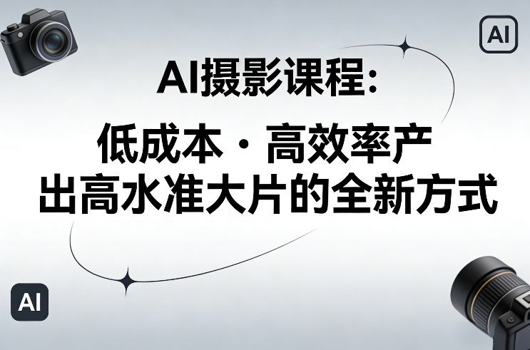 AI摄影课程，低成本高效率产出高水准大片的全新方式-创新社-资源网-最新项目分享网站