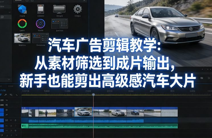 汽车广告剪辑教学：从素材筛选到成片输出，新手也能剪出高级感汽车大片-创新社-资源网-最新项目分享网站