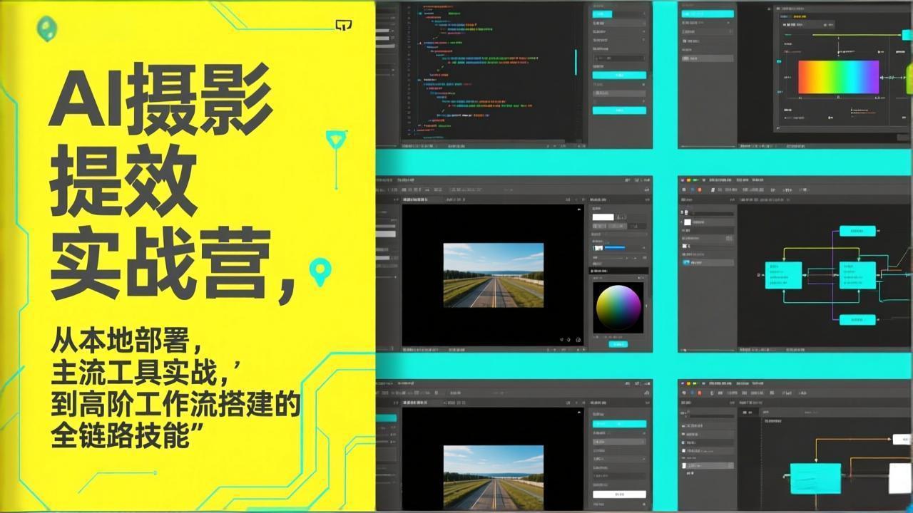 AI+摄影提效实战营，从本地部署，主流工具实战，到高阶工作流搭建的全链路技能-创新社-资源网-最新项目分享网站