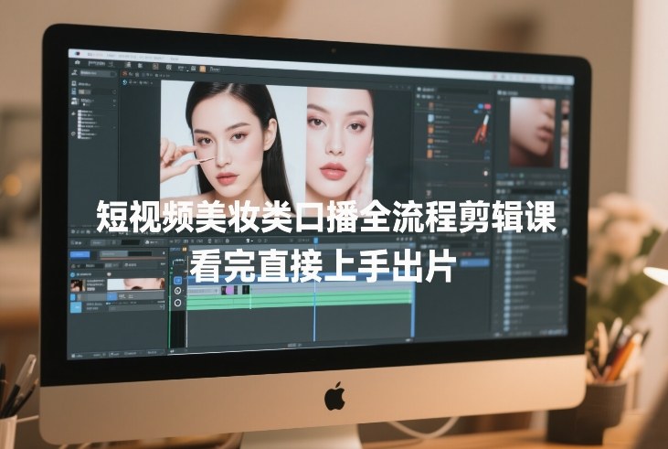 短视频美妆类口播全流程剪辑课，看完直接上手出片-创新社-资源网-最新项目分享网站