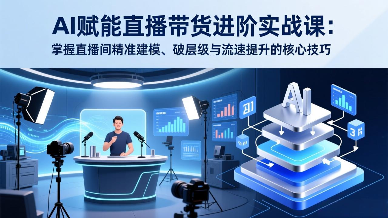 AI赋能直播带货进阶实战课：掌握直播间精准建模、破层级与流速提升的核心技巧-创新社-资源网-最新项目分享网站