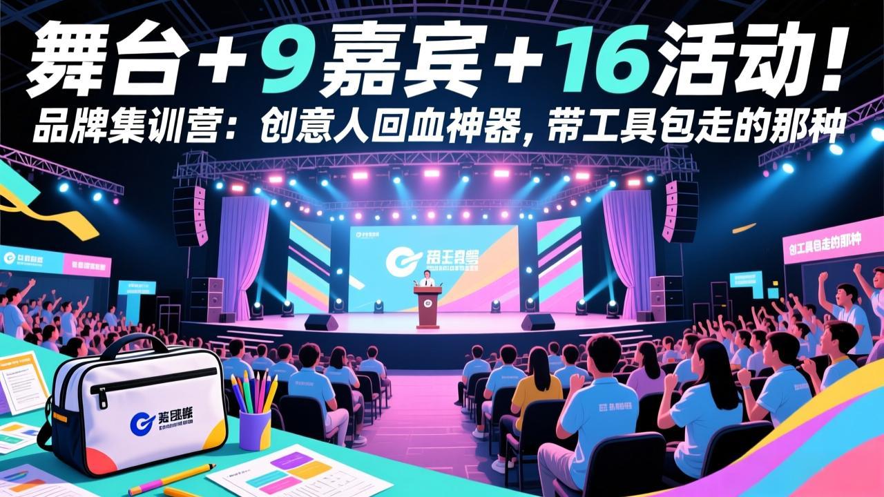 舞台 + 9 嘉宾 + 16 活动！品牌集训营：创意人回血神器，带工具包走的那种-创新社-资源网-最新项目分享网站