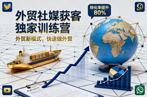 外贸社媒获客独家训练营，外贸新模式，快速做外贸(更新26年2月)-创新社-资源网-最新项目分享网站