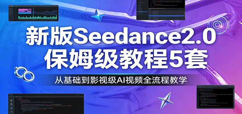 新版Seedance2.0保姆级教程5套：从基础到影视级AI视频全流程教学-创新社-资源网-最新项目分享网站