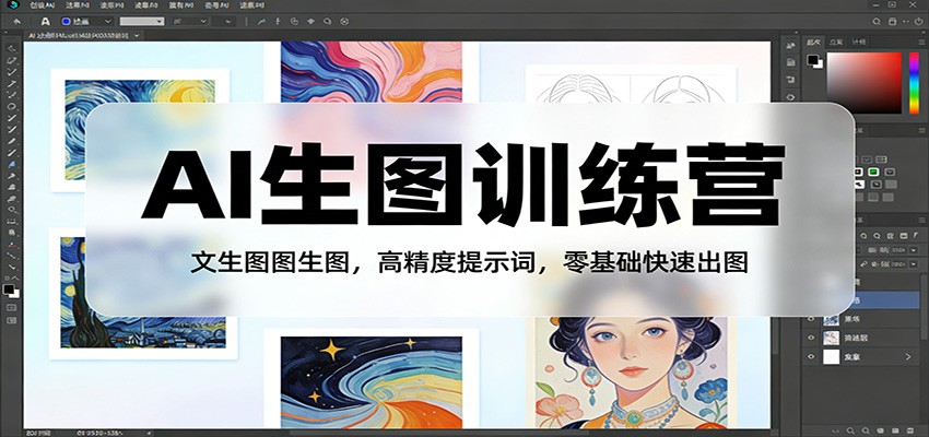AI生图训练营：文生图图生图，高精度提示词，零基础快速出图-创新社-资源网-最新项目分享网站