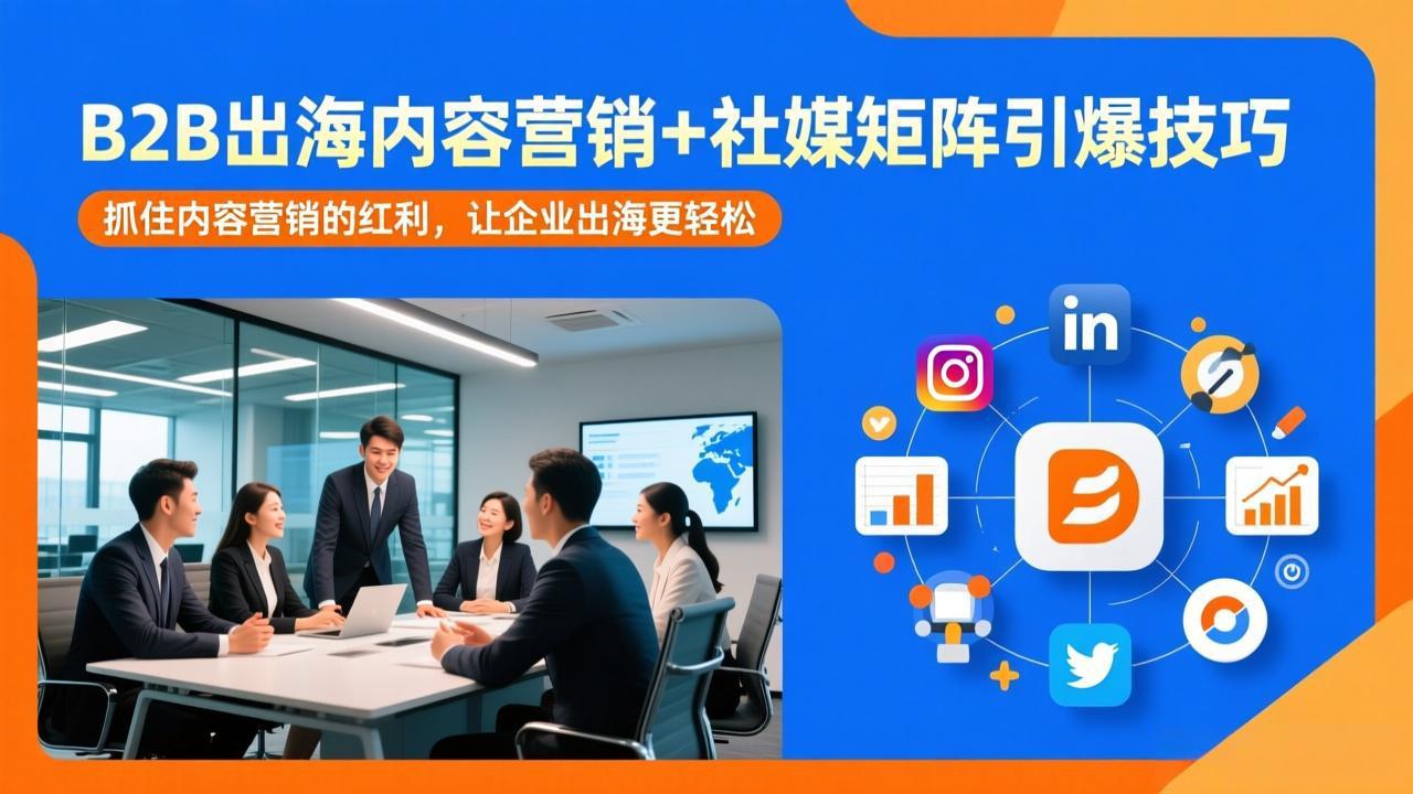 B2B出海内容营销+社媒矩阵引爆技巧：抓住内容营销的红利，让企业出海更轻松-创新社-资源网-最新项目分享网站