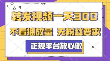 转发视频一天3张+，正规平台放心做，不看播放量，不看粉丝量，一个任务几分钟完成【揭秘】-创新社-资源网-最新项目分享网站