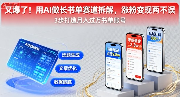 又爆了！用AI做长书单赛道拆解，涨粉变现两不误-创新社-资源网-最新项目分享网站