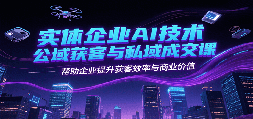 实体企业AI技术公域获客与私域成交课，帮助企业提升获客效率与商业价值-创新社-资源网-最新项目分享网站