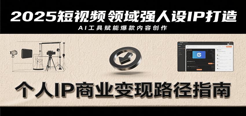2025短视频领域强人设IP打造，结合爆款案例与AI工具应用，从个人出镜到商业成交转化-创新社-资源网-最新项目分享网站