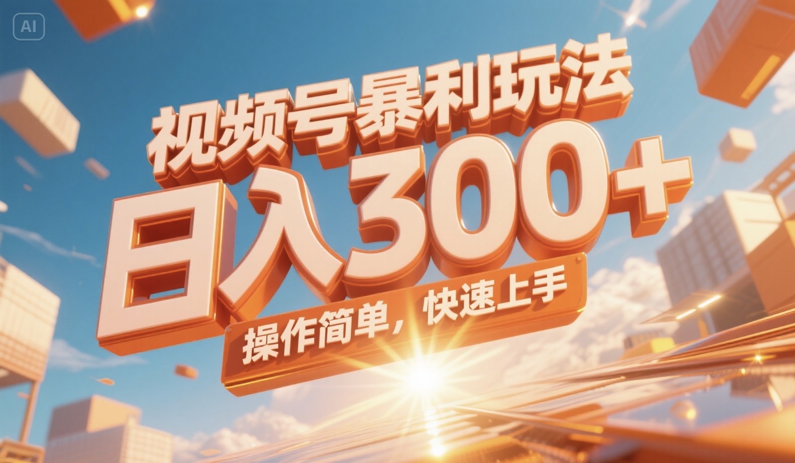 视频号暴利玩法，日入300+，操作简单，快速上手。-创新社-资源网-最新项目分享网站