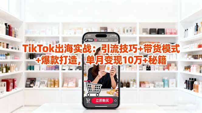 「TikTok出海实战」引流技巧+带货模式+爆款打造,单月变现10万+秘籍-创新社-资源网-最新项目分享网站