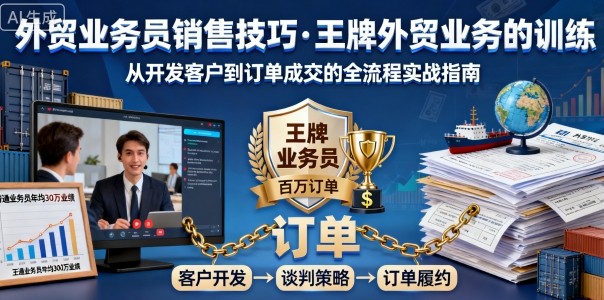 外贸业务员销售技巧，王牌外贸业务的训练-创新社-资源网-最新项目分享网站
