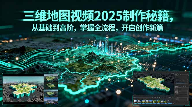 三维地图视频2025制作秘籍，从基础到高阶，掌握全流程，开启创作新篇-创新社-资源网-最新项目分享网站