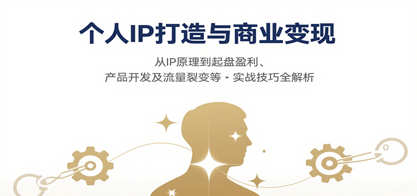 个人IP打造与商业变现，从IP原理到起盘盈利、产品开发及流量裂变等实战技巧全解析-创新社-资源网-最新项目分享网站