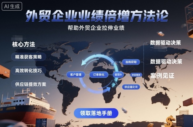 外贸企业业绩倍增方法论,帮助外贸企业拉伸业绩-创新社-资源网-最新项目分享网站