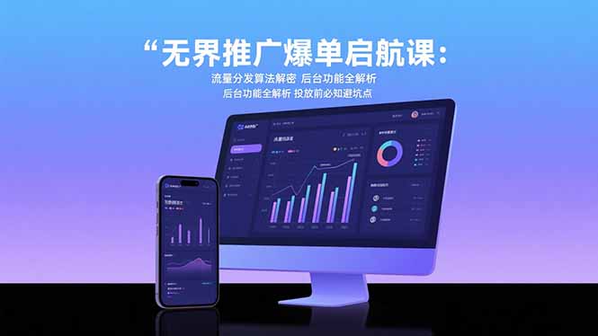 无界推广爆单启航课：流量分发算法解密 后台功能全解析 投放前必知避坑点-创新社-资源网-最新项目分享网站