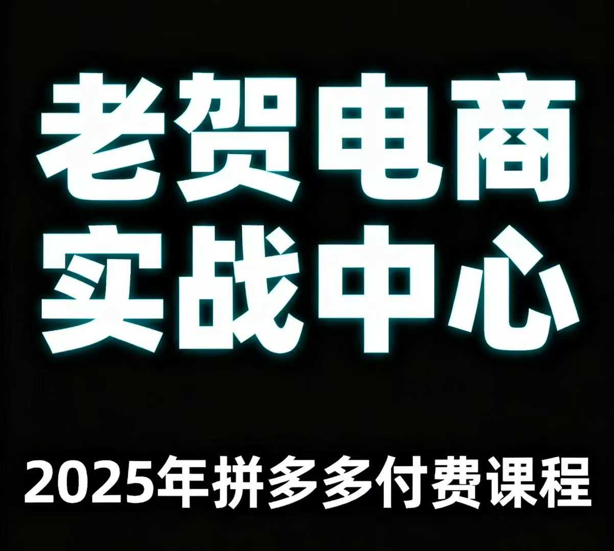 老贺电商2025年拼多多付费课程，用通俗易懂的方法告诉你多多怎么玩-创新社-资源网-最新项目分享网站