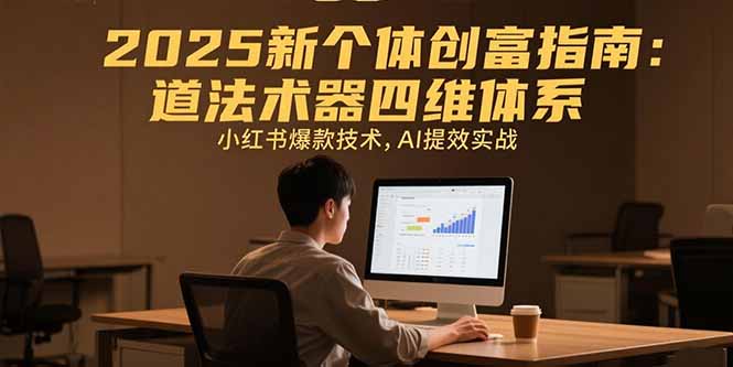 2025新个体创富指南：道法术器四维体系，小红书爆款技术，AI提效实战-创新社-资源网-最新项目分享网站