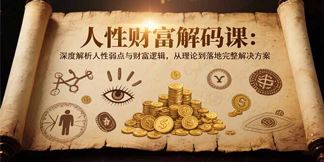 人性财富解码课6.0：深度解析人性弱点与财富逻辑，理论到落地完整解决方案-创新社-资源网-最新项目分享网站