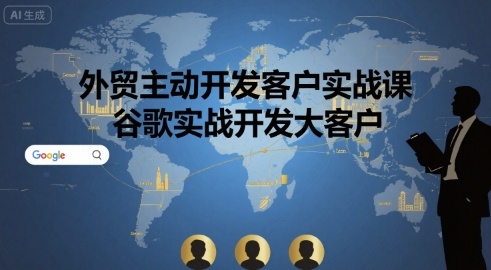 外贸主动开发客户实战课，谷歌实战开发大客户-创新社-资源网-最新项目分享网站