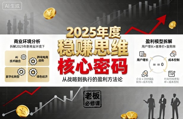 2025年度稳賺思维老板创业营,拆解2025年新商业环境下,企业实现持续盈利的核心密码-创新社-资源网-最新项目分享网站