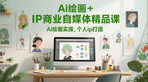 Ai绘画+IP商业自媒体精品课，Ai绘画实操，个人ip打造-创新社-资源网-最新项目分享网站