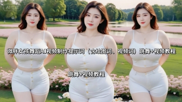 微胖女孩舞蹈AI视频制作提示词(含绘图词、视频词) 跳舞+视频教程-创新社-资源网-最新项目分享网站