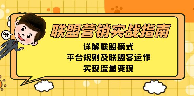 联盟营销实战指南，详解联盟模式、平台规则及联盟客运作，实现流量变现-创新社-资源网-最新项目分享网站