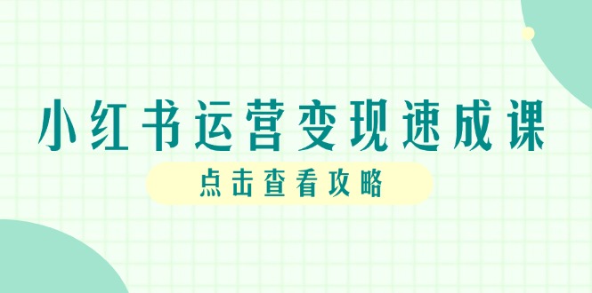 小红书运营变现速成课，账号搭建到暴力起号，个人IP全流程指南-创新社-资源网-最新项目分享网站