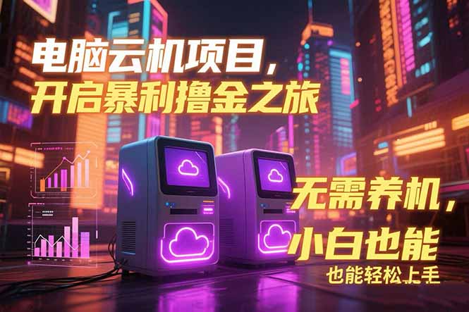 电脑云机项目 暴力撸金玩法，不需要养机 配置没有要求 单机100个窗口一…-创新社-资源网-最新项目分享网站