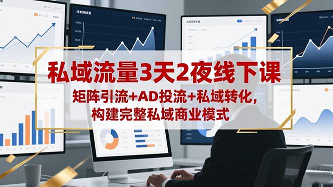 私域流量3天2夜线下课，矩阵引流+AD投流+私域转化，构建完整私域商业模式-创新社-资源网-最新项目分享网站