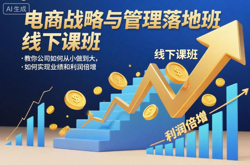 电商战略与管理落地班线下课，教你公司如何从小做到大，如何实现业绩和利润倍增【录音】-创新社-资源网-最新项目分享网站
