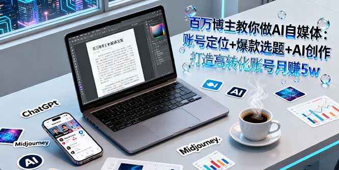 百万博主教你做AI自媒体：账号定位+爆款选题+AI创作 打造高转化账号月赚5w-创新社-资源网-最新项目分享网站