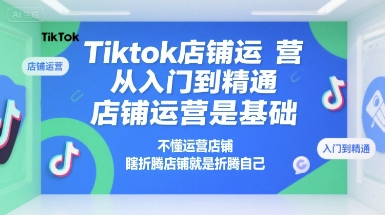 Tiktok店铺运营从入门到精通，店铺运营是基础，不懂运营店铺，瞎折腾店铺就是折腾自己-创新社-资源网-最新项目分享网站