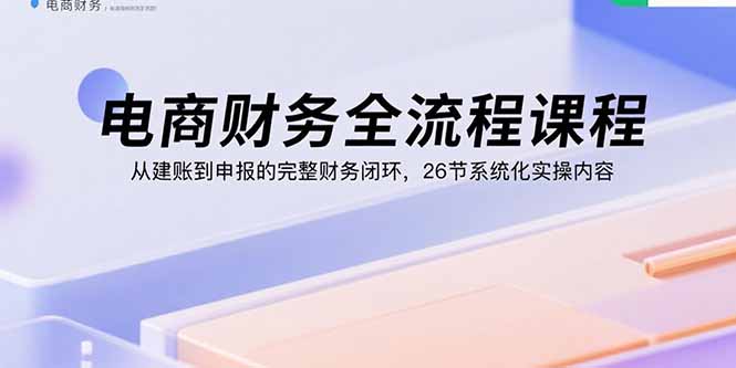 电商财务全流程课程：从建账到申报的完整财务闭环，26节系统化实操内容-创新社-资源网-最新项目分享网站
