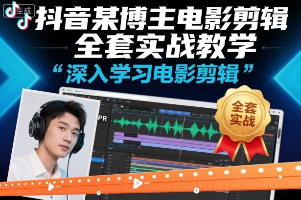 抖音某博主电影剪辑全套实战教学,深入学习电影剪辑-创新社-资源网-最新项目分享网站