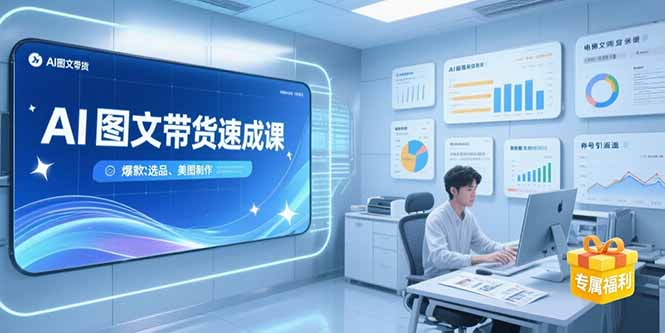 AI图文带货速成课，养号引流秘籍，爆款选品策略，美图制作全流程-创新社-资源网-最新项目分享网站