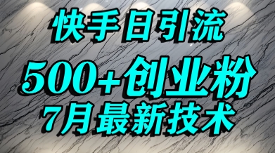 创业粉怎么打？快手精准引流创业粉，宝妈群体日进500+精准流量-创新社-资源网-最新项目分享网站