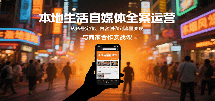 本地生活自媒体全案运营，从账号定位、内容创作到流量变现与商家合作实战课-创新社-资源网-最新项目分享网站