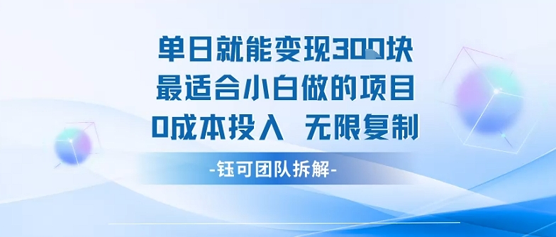 单日就能变现3张最适合小白做的项目0成本投入 无限复制-创新社-资源网-最新项目分享网站