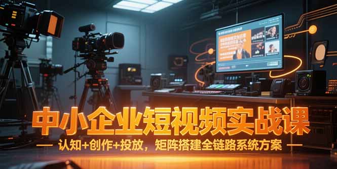 中小企业短视频实战课，认知+创作+投放，矩阵搭建全链路系统方案-创新社-资源网-最新项目分享网站