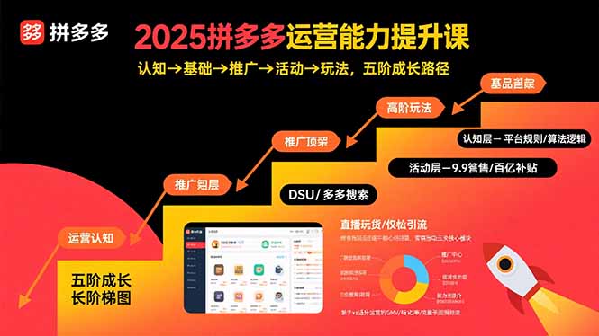 2025拼多多运营能力提升课：认知→基础→推广→活动→玩法，五阶成长路径-创新社-资源网-最新项目分享网站